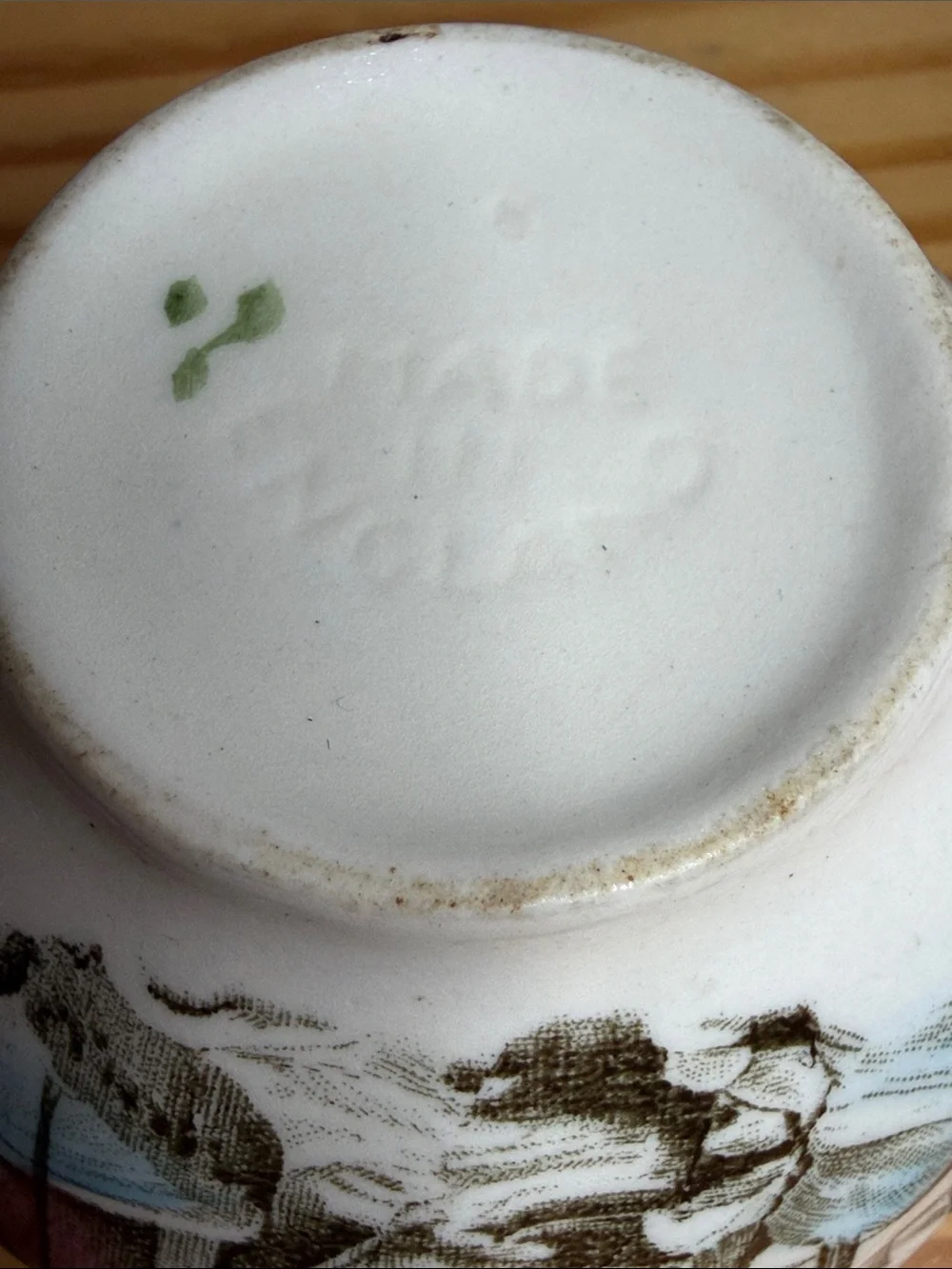 Vintage Johnson Brothers Chipped Teacup & Saucer for Crafts